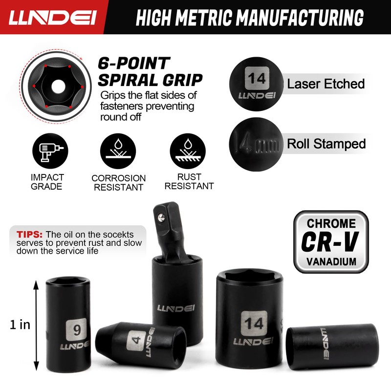 LLNDEI 48 Piece 1/4 Inch Mini Socket Ratchet Wrench Set,