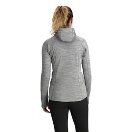 Outdoor Research Women's Vigor Grid Fleece Pullover Hoodie, Grey Heather, M