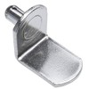 5mm (50 Pack) Bracket Style Cabinet Shelf Support Pegs -"L" Clips for Kitchen & Bookcase - Polished Nickel