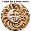 Round Sun and Moon Wall Sign – Waterproof Aluminum Garden