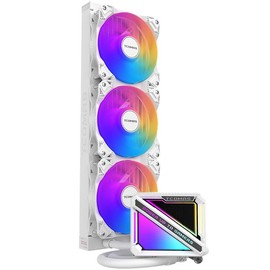TCOMAS LE200 360mm AIO Cooler ARGB Fan Intel LGA 1851/1700/1200/115X AMD AM5/AM4 (White, 360)
