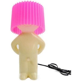 Honfitat Young21 Night Light Lamp Naughty Boy Eye Protection, Modern, Reading, Office, Little Shy Man Creative Lamp Bedroom Table Lamp For Home Decoration Couple Nice Gift Party-RED