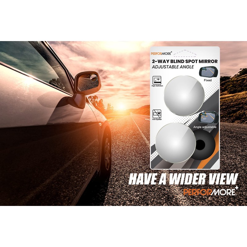 Performore 2 Pack of Blind Spot Car Mirrors, 2 Inch