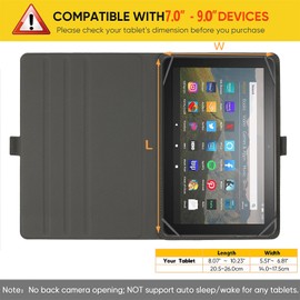 Pudazvi Universal 7.5-9.0 inch Tablet Case,360 Degree Rotatable Kickstand Multiple Viewing Stand Case Cover for 7.9" 8.0" 8.4" 8.9" inch and All 7.5-9.0 Inch Touchscreen Tablet,Dark Blue