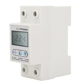 2P Voltage Protective Device LCD Self Recovery Over Under Voltage Protector Automatic Reset Switch AC220V 63A