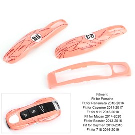 Aramox Car Key Shell Pig Key Case Remote Key Fob Cover Trim Protective Case Suitable for Cayenne / 911