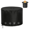 Rilime Fire Pit Cover,30 x 25 Inch Round Propane Firepit