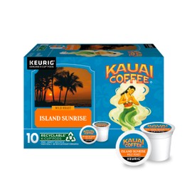 Kauai Coffee Island Sunrise Mild Roast - Compatible with Keurig K-Cup Brewers (1 Pack of 10 Single-Serve Cups)