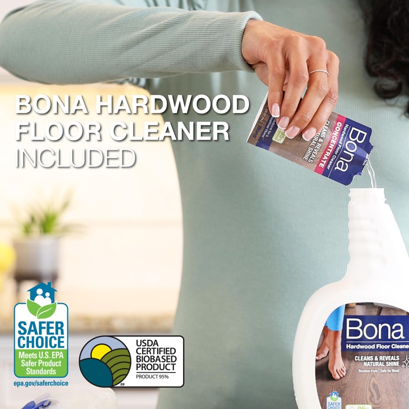 Bona Multi-Surface Floor Care Kit - Includes Microfiber Mop, Microfiber
