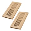 2 Pcs Pack Hardwood White Oak Floor Register, Flush Mount