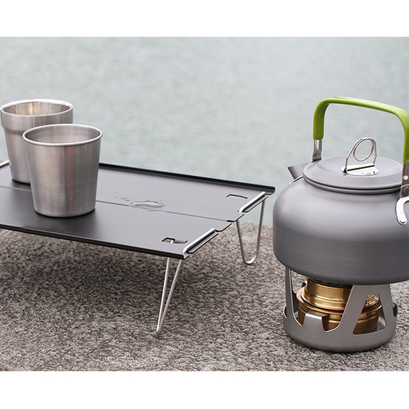Mini Copper Spirit Cooker Portable Camping Stove with Aluminum Stand