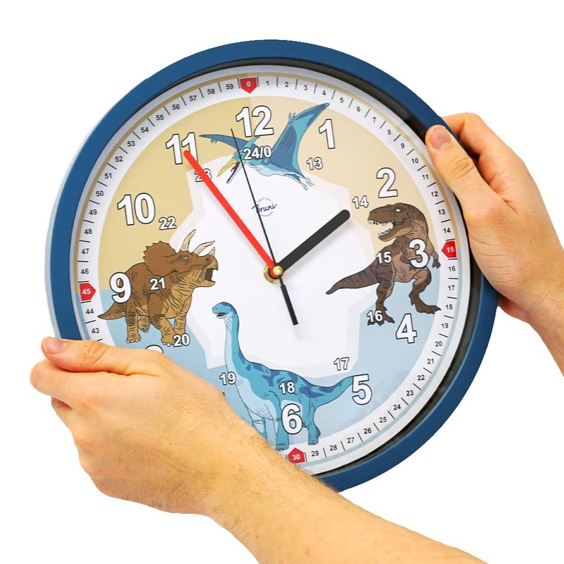 Bruni Dinosaur Children's Wall Clock - Children's Room Clock for