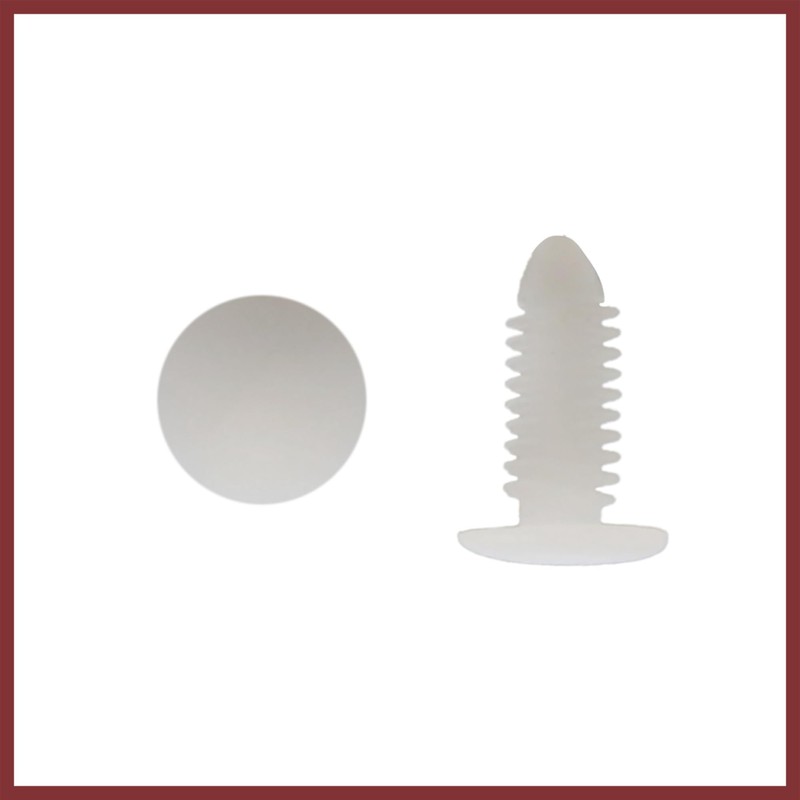 HEROFFIX 30Pcs White Plastic Rivets Splash Guard Fastener Push Type