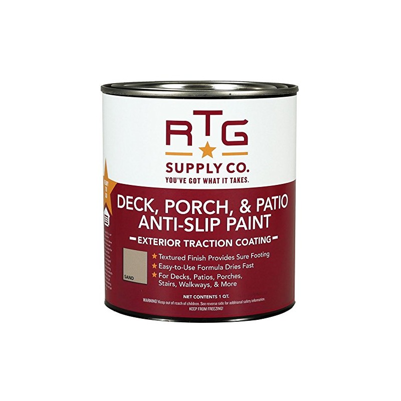 RTG Deck, Porch, & Patio Anti-Slip Paint (Quart, Sand)
