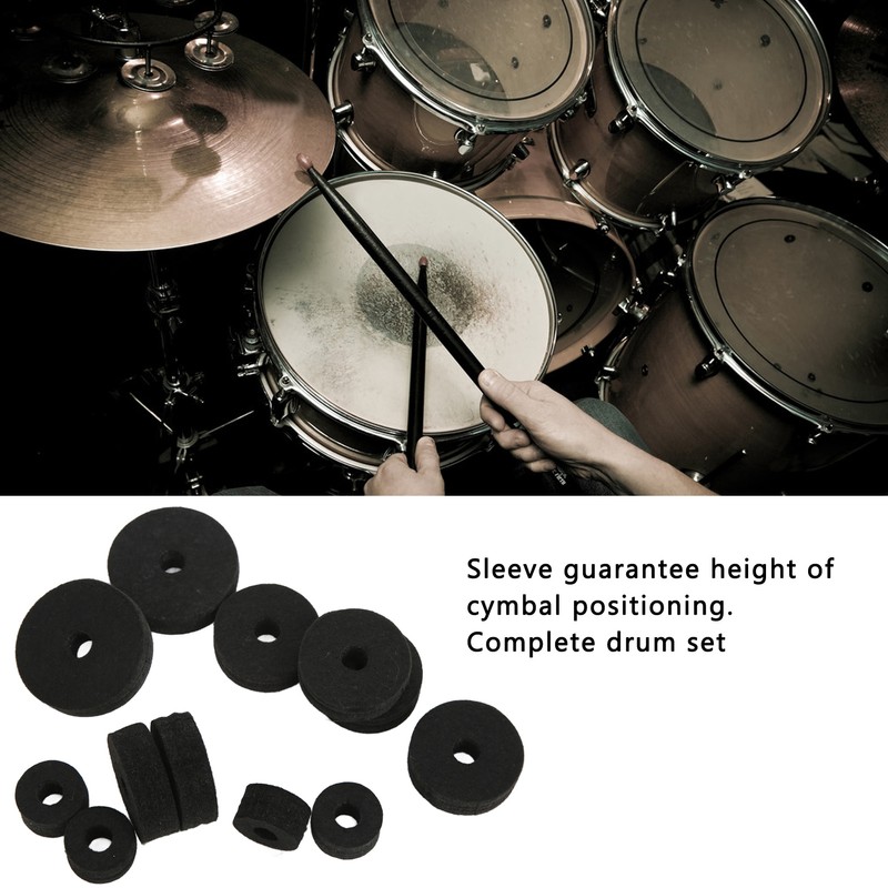 21Pcs Cymbal Replacement Accessories Felts Sleeves Wing Nuts Washers for