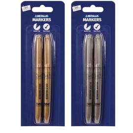 Tallon TA5641 Bullet Tip Gold 2 Pieces Marker Pens (Gold, Bullet Tip, Gold, Gold, 2 Pieces)