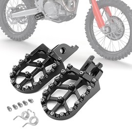 IUVWISN Dirt Bike Foot Pegs Motorcycle Footpegs Wider Foot Rest CNC for CRF250L/CRF250L RALLY 12-21 CRF300L/CRF300L RALLY 21-24 Transalp XL750 Black