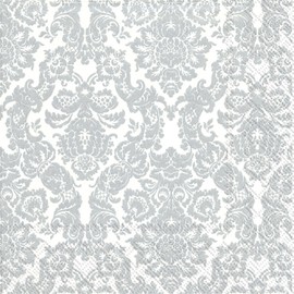 Boston International IHR C797095 - Servilletas de papel para bebidas de cóctel, 5 x 5 pulgadas, color plateado