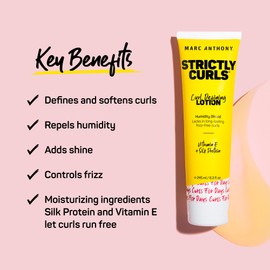 Marc Anthony Strictly Curls Curl Defining Styling Lotion, 8.3 Ounce Tube with Silk Protein and Vitamin E for Curl Definition