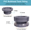 Ququyi 3 Inch PVC Bulkhead Water Tank Connector Adapter Fitting