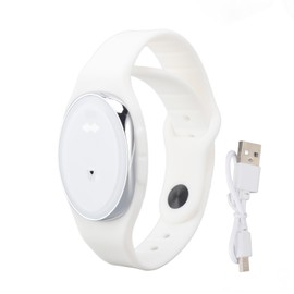 Mosquito Repellent Watch USB Charging 3 Gears Ultrasonic Mosquito Repeller Bracelet for Pregnant Women Kids White