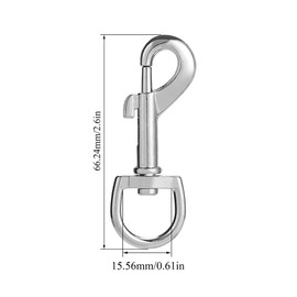 Pack of 10 Swivel Snap Hooks Connectors Swivel Carabiner Clip Carabiner Hook with Straight Swivel Dog Lead Carabiner Hook for Dog Collar Robust Alloy Steel Rotating Straight Black