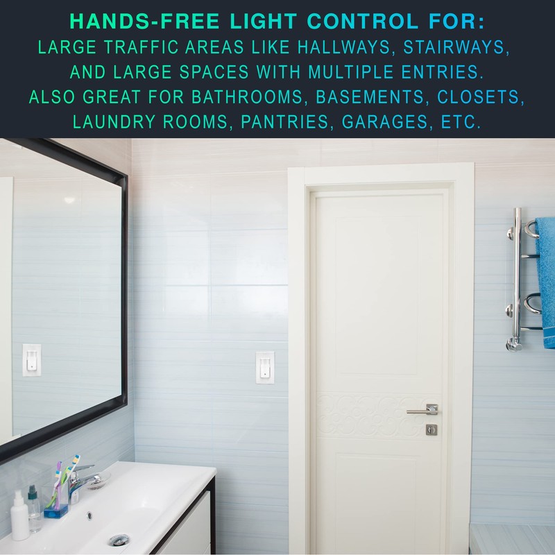 EverElectrix 4 Pack, 3-Way Motion Sensor Light Switch (Not Single