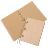 SHOWERORO 2Pcs Wooden Wedding Vow Books Blank Vow Notebooks with