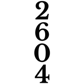 Yellow - Vertical Numbers Vinyl Decal - 8 inch Tall Numbers - Custom Mailbox House Address Die Cut Sticker - Libre