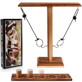 RNHDLY Hooks Ring Toss Game, Ring Toss Hook and Ring Indoor, Ring Toss Game, Toss The Ring, Ring Toss Hook for Indoor and Outdoor Use, Perfect for Parties and Families