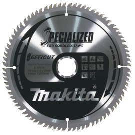 Makita E-08919 EFFICUT Circular Saw Blade Diameter 216 x 2.0 x 30 mm, 80 Teeth, 10° Tooth Angle, for Clean and Fast Cutting in Wood, for Cordless Cap and Mitre Saws