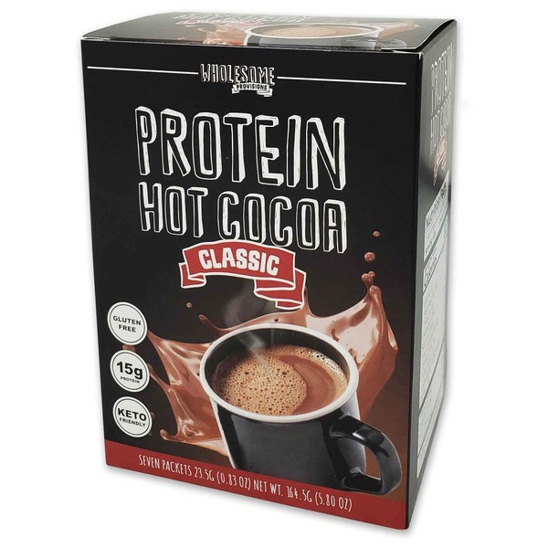 Protein Hot Chocolate, Keto Hot Chocolate Mix, Low Carb Hot Cocoa, 15g Protein, 2g Net Carbs, Low in Sugar, Instant Hot Coco, 7 Individual Macro-Controlled Packages (Classic, 3 Pack)