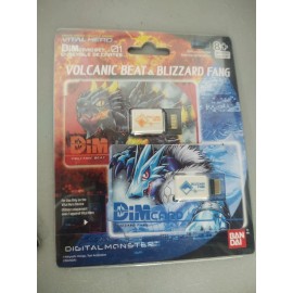 Bandai  Digimon Vital Bracelet Dim Card Vol.1 Volcanic Beat&Blizzard Fang F/S JapanNEW