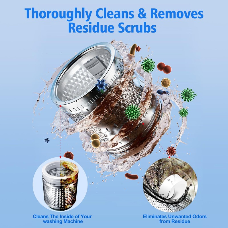 USKICH Washing Machine Cleaner Descaler 40 Pack-Deep Cleaning Tablets For