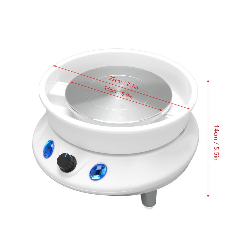 Pottery Wheel 5.9in Turntable 50/60Hz 200RPM Detachable Low Noise Stable