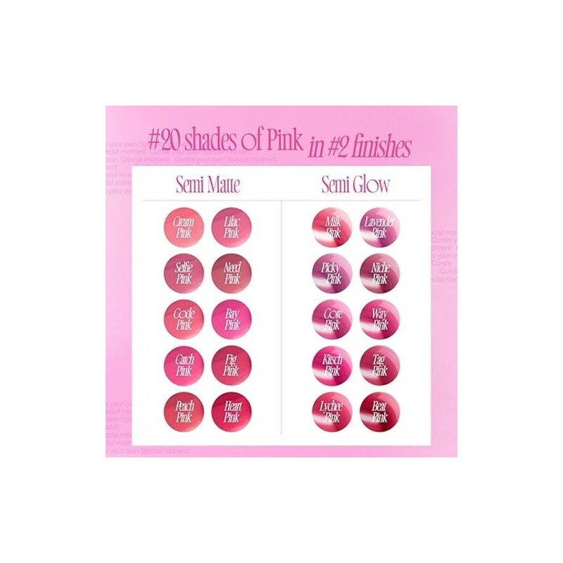 fwee [fwee]Pink Obsession Stay-Fit Lip Tint (20 Colors)