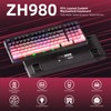 ZORNHER ZH980 Mechanical Keyboard Wireless,95% Pink Creamy Keyboard with Number