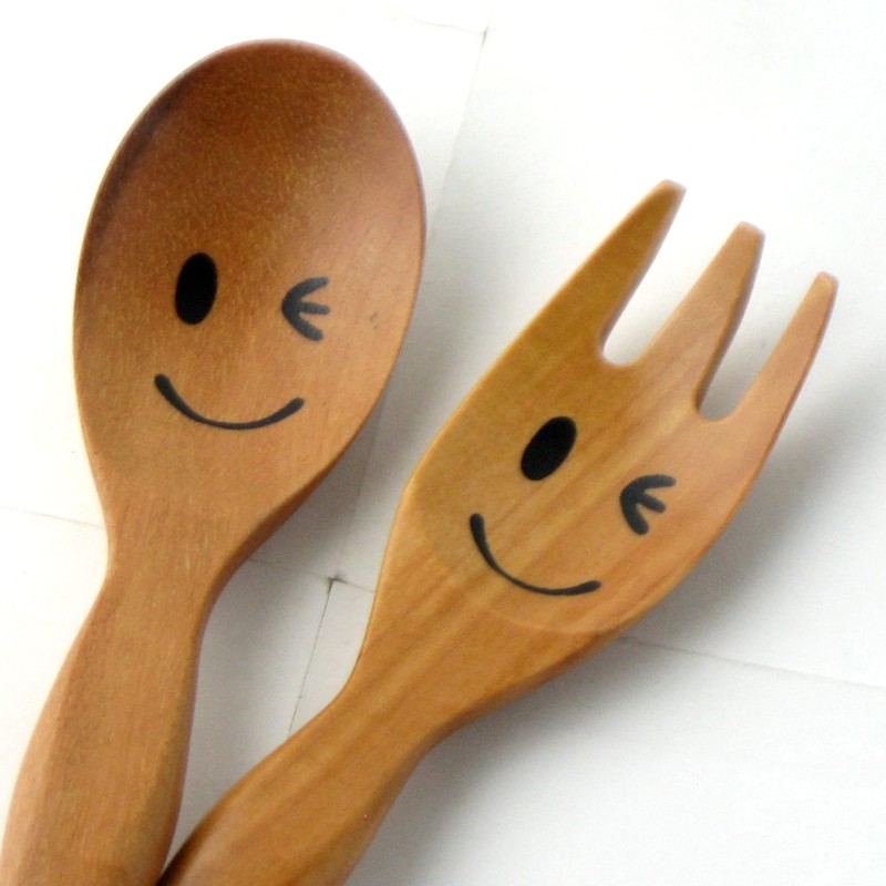Nagao Children's Spoon and Fork Set, 5.5 inches (14 cm),