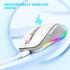 PEIOUS Wireless Mouse Jiggler - LED Wireless Mice with Build-in
