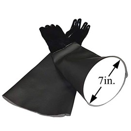 TUFF-Blast Neoprene Gloves for Sandblasting Sandblaster Sand Blast Cabinet - 7" x 26" Made in USA