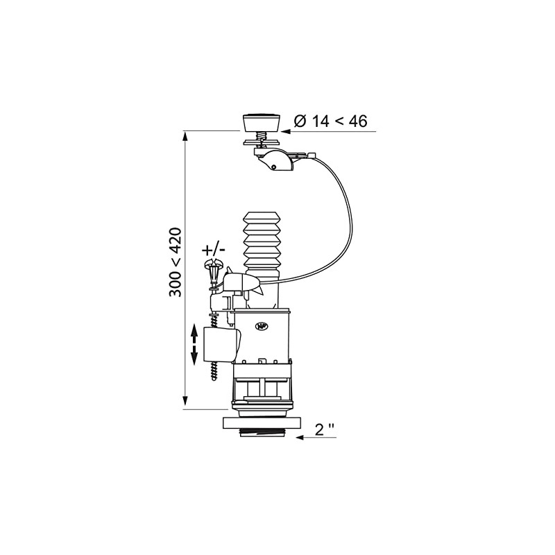 Wirquin 10120446 Jolly Dual Flush Cistern Valve - Multicoloured, dual