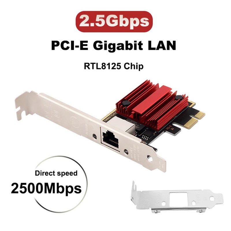 FENVi 2.5 Gigabit PCIe Network Card, 2500Mbps Ethernet Adapter with