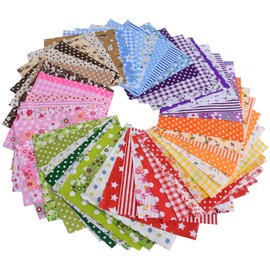 100pcs 4 x 4 inchs (10cm x 10cm) Cotton Craft Fabric Bundle Squares Square Cotton Patchwork Printed Fabric Suitable for DIY Sewing Scrapbook Quilting Craft Collage