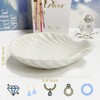 GO2HEJING Ring Dish Shell Shape Ceramic Jewelry Dish Tray, Decorative