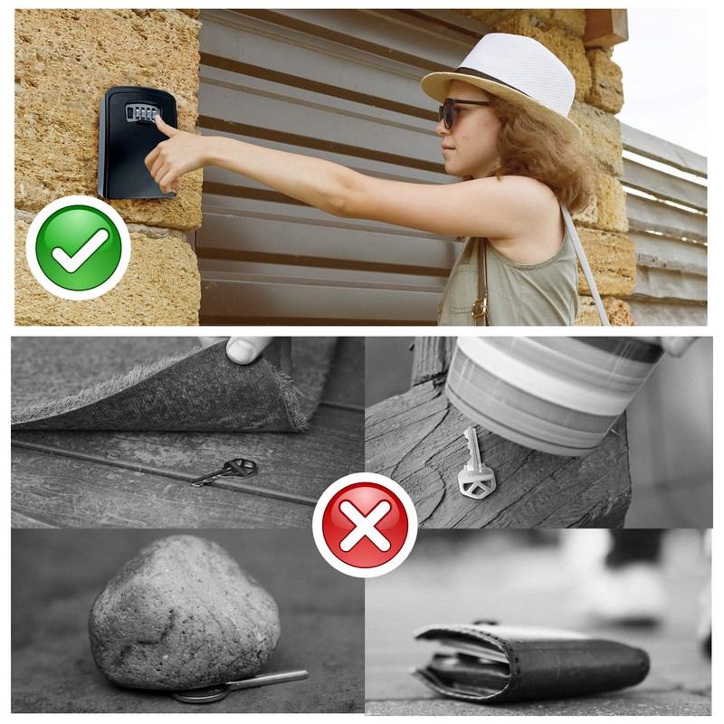 PALMAT - Key Safe for Keys - Secure Combination, Weatherproof