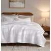 palassio Striped White 100% Cotton Quilt King Size Bedding Sets,