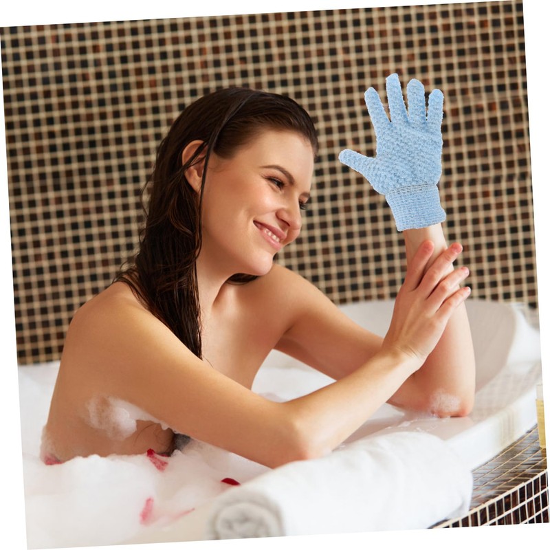 Healvian Gentle Exfoliating Bath Gloves Shower Mitts for Body Scrub