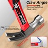 WISEUP Hammer, 226 g (8 oz) shock-absorbing claw hammer, forged