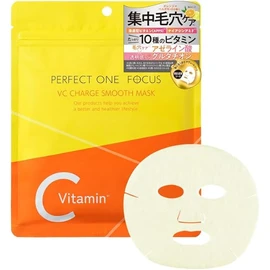 Perfect One Focus VC Charge Smooth Mask, 7 Pieces (Single Item), Vitamin C, Niacinamide, Glutathione, Pore Care, Dry, Liquid Generous, Melting Skin Skin Sheet Mask