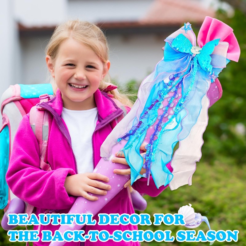 Ourdort Mermaid School Cone Bow, Sugar Cones, First Day of